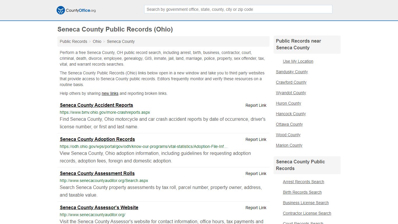 Public Records - Seneca County, OH (Business, Criminal ...